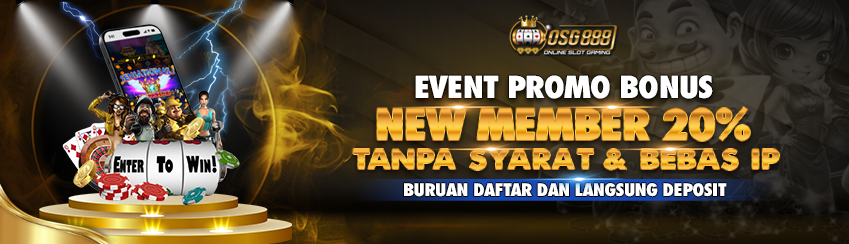 Promo Bonus New Member 20% (Tanpa Syarat / Bebas IP)